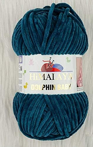 Himalaya Dolphin Baby Wool Blanket Yarn - 5 x 100g, 500g (17.63 oz), 655 yds (600m), Velvet, Super Bulky, Crochet, 655 yds (600m)