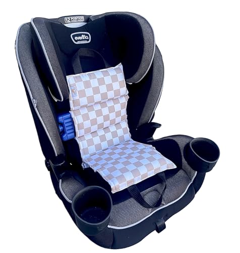 Image of Little Bum Coolers - Car Seat Cooler for Children - Car Seat Cover - Summer Ice Pack Seat Cooler Mat - Car Seat Protectors for Child Baby Car Seat (Checkered)