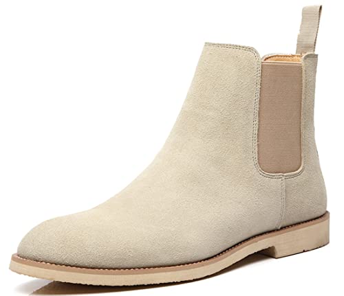 Santimon Leather Chelsea Boots for Men - Mens Slip On Dress Boots Casual Ankle Boots2