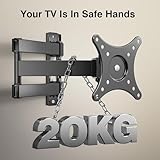 Perlegear TV Wall Bracket for Most 10-30 inch TVs or Monitors up to 20kg, Full Motion TV bracket Swivels Tilts Extends Rotates, Fits VESA 50x50mm/75x75mm/100x100mm, PGXSF1-E - Image 3