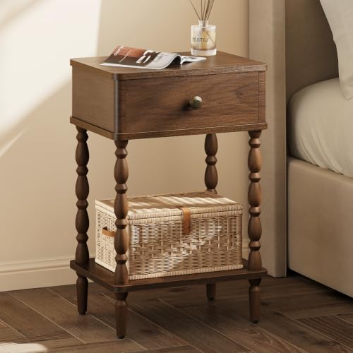Yoobure Small Side Table with Drawer - Walnut Night Stand with Wood Legs by Yoobure - Used condition - Image 8