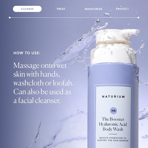 Image of Naturium The Booster Hyaluronic Acid Body Wash, Hydrating & Moisturizing plus Minimizes Dryness, with Glycerin & Vitamin B5, 16.9 oz