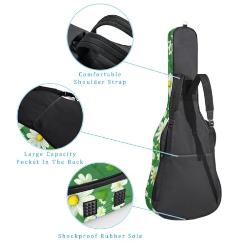 Étui guitare acoustique imperméable protégeant contre les chocs avec éponge épaisse