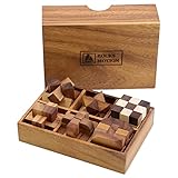 集中力を高める木製パズル 脳トレで活躍中 ちょうど良い難しさで楽しめる木製パズルです。 プレゼント、ギフトに最適な名入れ刻印もサービス中 木製パズル6個セット（ロックスモーション6個セットウッドパズル）お祝い、お返し、プレゼントとしても人気です！