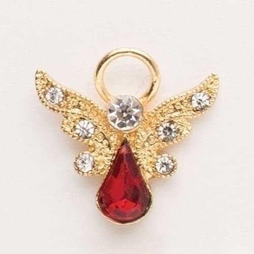 Roman Birthstone Angel Pin January Garnet #TOP23
