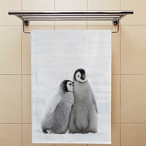 Emperor Penguin Animal Hand Towels Set 2 For Bathroom Kitchen Towels Microfiber Bath Towel Absorbent Dish Fingertip Towel For Guest Gym Spa And Bar 30 X 15 Inch #TOP3