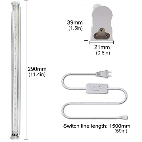 Led Grow Light Strip Full Spectrum Sunlike Plant Grow Lights Bar With 24 Leds, Growing Lamp Tube For Indoor Plants Seedlings Hydroponics, (11.4 Inch, 2 Pack) #TOP1