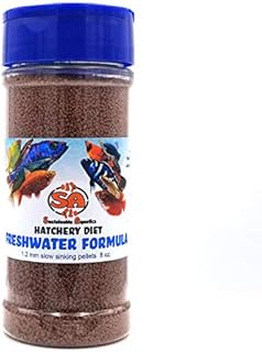 Sustainable Aquatics Dry Hatchery Diet Fish Food Freshwater Formula (1.2mm) 8 oz Bottle