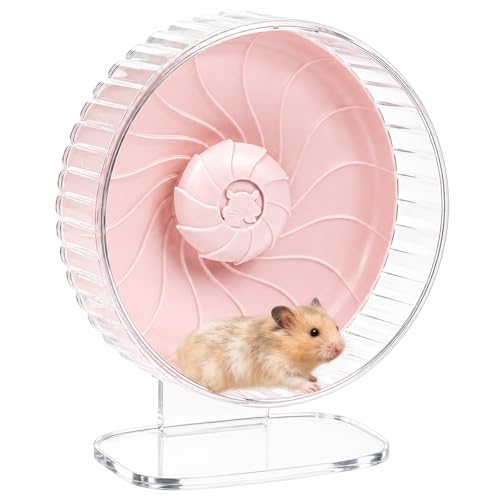 8 inch Silent Hamster Wheel with Adjustable Stand, Pink by BREENHILL - Used condition - US$28.49