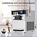 AnyDoor Commercial Ice Cream Maker Machine 2200W Soft Serve Ice Cream Machine 5.3 to 7.4 Gal/H 3 Flavors 110V Ice Cream Machine with Pre-cooling, Auto Clean,LCD Panel for Snack Bar Restaurants