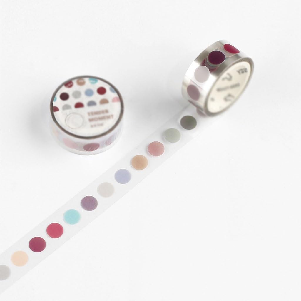 Retro Masking Washi Tape Round PVC Decorative Adhesive DIY Scrapbooking Sticker Label