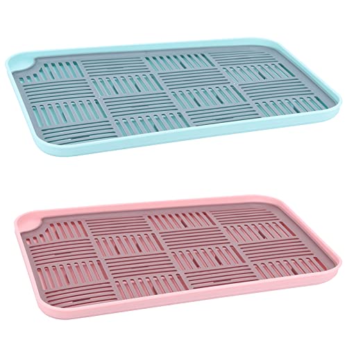 Abtropfschale für Obst, Gemüse, doppellagig, für Obst, Tee und Kaffee, für die Küche (blau, rosa lila) Cover