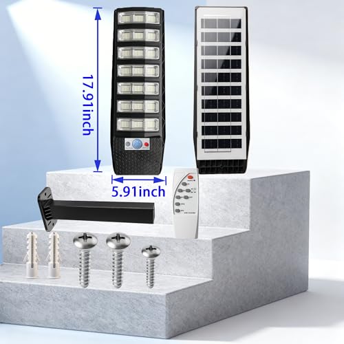 VISLLOGEYA Solar Street Light 2000LM IP66 Dusk to Dawn for Yard, Farm, Parking Lot 1 Pack — view 6