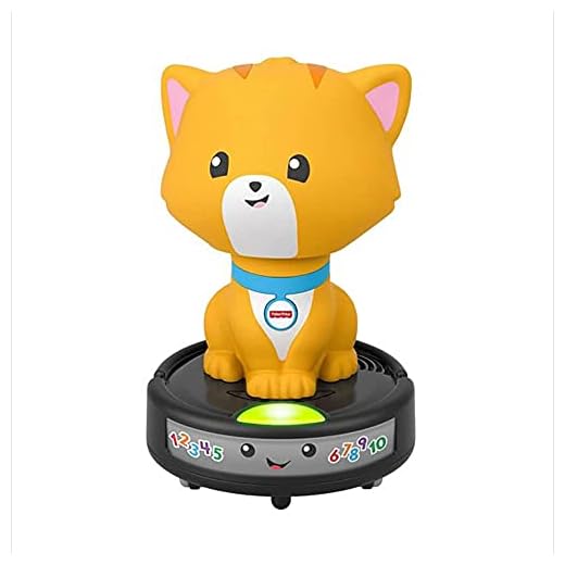 Fisher-Price Laugh & Learn Crawl-After Cat on a Vac, Musical Baby Toy