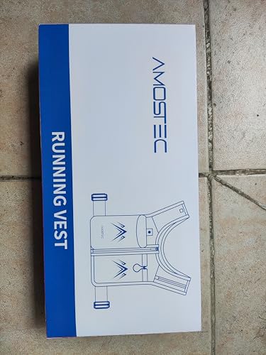 Foto von AMOSTEC Laufweste Handytasche Joggen Handyhalterung, Original Reflektorweste Laufgürtel mit Reißverschluss, 500ml Wasserflasche, Leicht & Wasserfest für Laufen, Fahrrad, Fitness, Herren & Damen