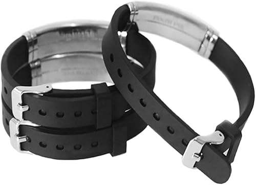 Miniatura 5 de LuxglitterLin Pulsera de identificación de alerta médica grabada con láser, pulsera ajustable negra para hombres y mujeres, primeros auxilios de