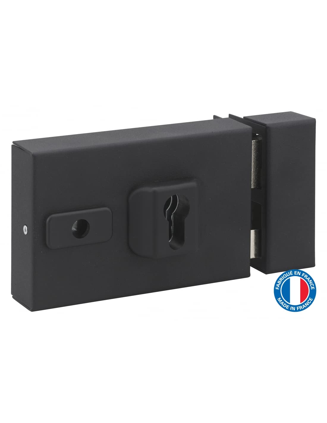 THIRARD - Boitier de Serrure en Applique Double Entrée à Fouillot - Réversible - Axe Réglable 50 à 60 mm - 144 x 93 mm - Noir - Coffre Acier - Pêne Dormant Sécurité Renforcée | Boîtier de serrure Universelle - Thirard - Entraxe de fixation réglable - Noir