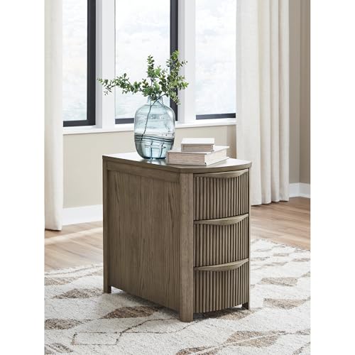 Signature Design by Ashley 1-Piece Narrow End Table with Drawers and USB by Signature Design by Ashley - Used condition - Image 2