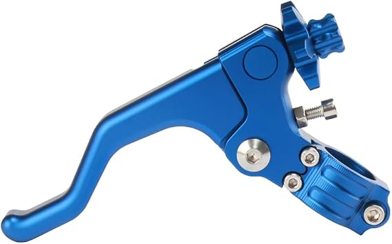 QXBER Motorcycle Short Stunt Clutch Lever 22mm 7/8 Handlebar Universal Stunt Clutch Lever Modified for CRF CBR Honda Kawasaki Yamaha Suzuki Motorcycles Dirt Pit Bike Blue