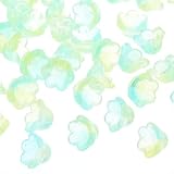 PATIKIL Abalorios De Flores De Trompeta De Vidrio, 50 Pcs Abalorios Degradados Para Hacer Joyería DIY, Pulseras, Pendientes, Collares, Decoraciones, Amarillo Verde