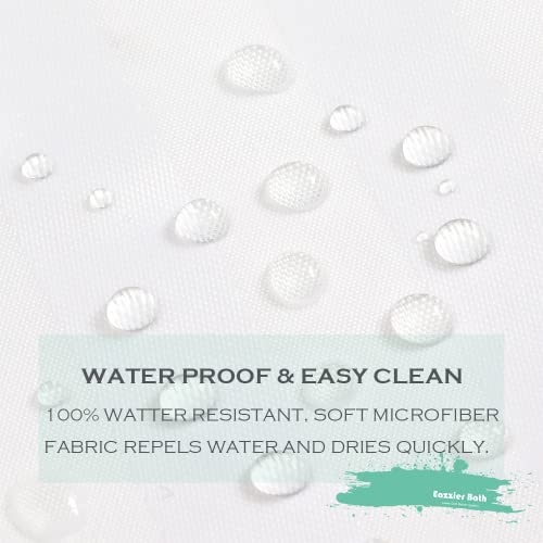 Eazzier Bath Waterproof Fabric Shower Curtain Or Liner With Bottom Weight,72"X72" White Strip Soft Hotel Quality Cloth 2-In-1 Shower Curtain With 12 Metal Grommet Holes,Light-Weight & Machine Washable #TOP4