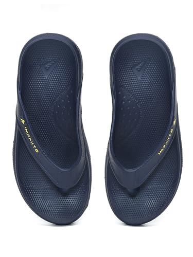 Image of Impakto Men's Arch Support Flip Flops | Lightweight & Bounce-Back Slippers | Soft Cushioned Footbed | Regular Wear Chappal for Home, Casual & Outdoor Use