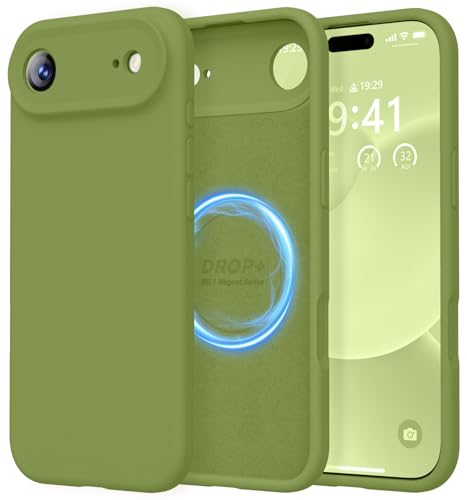 Image of LOVE 3000 Designed for iPhone Air Case, Premium Silicone [Compatible with Magsafe][Soft Anti-Scratch Microfiber Lining] Shockproof Protective Phone Case for Men Women 6.5 inch, Cedar Green