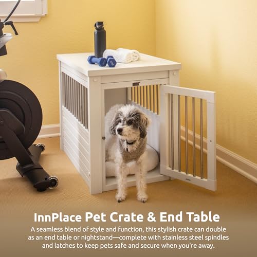 New Age Pet ecoFLEX Pet Crate/End Table, Medium, Antique White, Model:EHHC404M by New Age Pet - Image 2