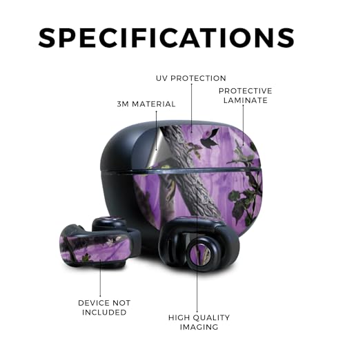 Image of Skin Compatible with Bose Ultra Open Earbuds - Purple Tree Camo - Premium 3M Vinyl Protective Wrap Decal Cover - Easy to Apply | Crafted in The USA by MightySkins