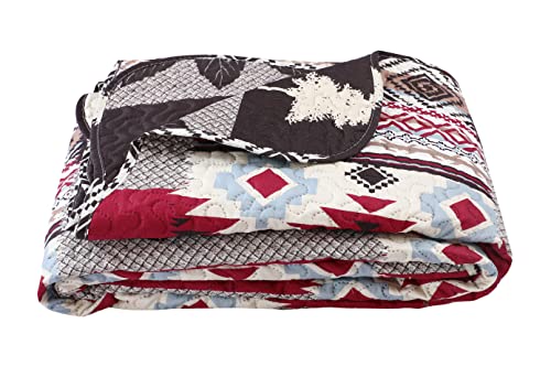 Marina Decoration Rich Printed Embossed Pinsonic Coverlet Bedspread Ultra Soft 3 Piece Summer Quilt Set With 2 Quilted Shams, Cabin Moose Bear Pattern King Size #TOP3