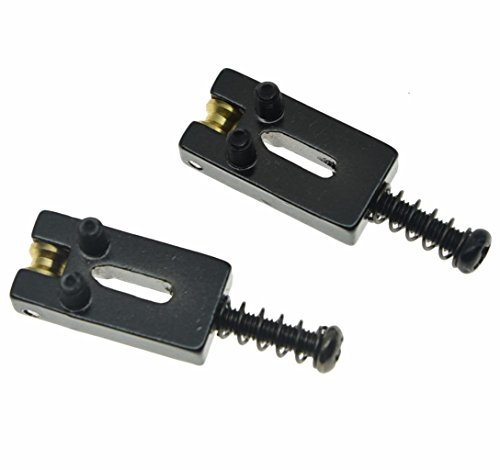 Kaish Pack Of 6 Modern Electric Guitar Tremolo Bridge Roller Saddles For Strat Or Tele Guitars Black #TOP3