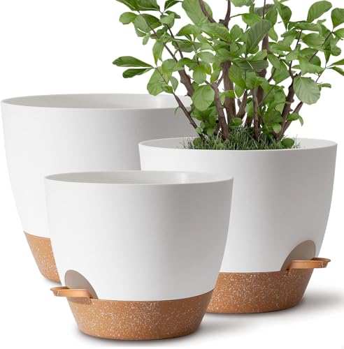 Self-Watering Plant Pots Set of 3 (12/10/9 inch)
