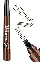 Shivstor Waterproof Microblading Eyebrow Pen with 4-Prong Micro-Fork Tip Long-Lasting Eyebrow Pencil for Women Natural-Looking Smudge-Proof Brow Contouring Makeup (Eyebrow Pen Brown)