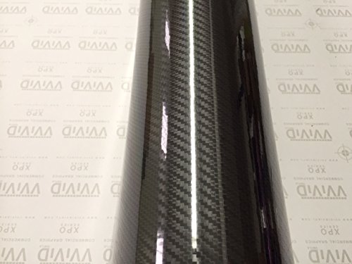 Vvivid Epoxy High Gloss Carbon Fiber Architectural Vinyl Wrap (1Ft X 5Ft, Black) Interior Use Only #TOP1