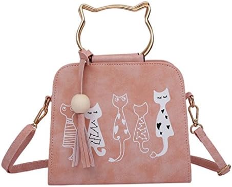 Women Favorite Bags,Pocciol Womens Animal Messenger Cute Cat Rabbit Bag Handbags Shoulder Crossbody Bag (Pink)