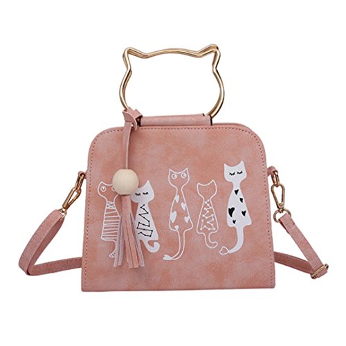 Women Favorite Bags,Pocciol Womens Animal Messenger Cute Cat Rabbit Bag Handbags Shoulder Crossbody Bag (Pink) #TOP16