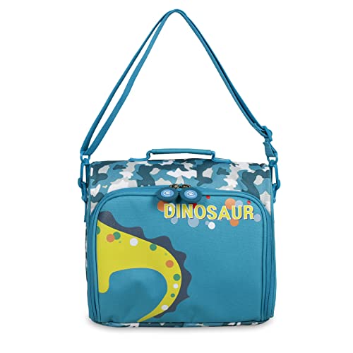Image of J World New York Casey Kids Lunch Bag. Cute Insulated Lunch-Box for Boys Girls, Dino, 9.5 X 10 X 3.5 inch (H X W X D) inch
