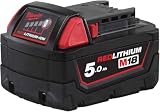 MILWAUKEE BATTERIA M18 B5 - 5 AH RED LITHIUM