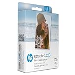 HP Sprocket 2x3 (5.1x7.5 cm) Premium Zink Sticky Back Photo Paper, 100 Sheets, Compatible with HP Sprocket Photo Printers