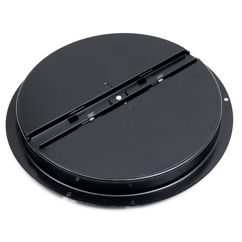 Fits 10 Inch Neck Air Duct | Steel Butterfly Damper by Handua | for Round Ceiling Air Supply Diffuser with Plastic Key-Handle | Black | Outer Dimension: 11-1/2" by Handua - Image 9