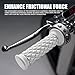 RGOAANC Motorcross Handle Grips, Dirt Bike Grips, Rubber Anti-Slip Universal Handlebar Racing Grip, Car Accessories Motorcycle Comfort Hand Handlebar Grip for Motocross Scooter Dirt Bike (Gray)