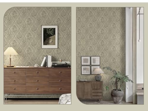 Kitico Peel and Stick Wallpaper Vintage Bohemian Wallpaper Brown Contact Paper Flower Removable Waterproof Bathroom/Bedroom Cabinets Self Adhesive Vinyl 17.3 inches x197 inches by Kitico - Image 4