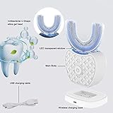 Automatic Ultrasonic Toothbrush, 360 Auto Sonic Brush, Teeth whitening Brush with Timer & Wireless Charging 360° Ultrasonic Electric Toothbrush for Adult (White) - Image 3