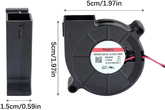 Compatible For Sunon 3D Printer Blower Fan 5015 24V 0.41A Double Bearing Fan Centrifugal DC Cooling Turbo Fan 5015S for voron Stealthburner