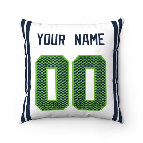 Image of ANTKING Seattle Throw Pillow Custom Any Name and Number Personalized Gift for Men Women Boys