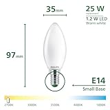 Philips LED UltraEfficient Frosted B35 Candle Bulb, E14 Small Edison Screw, Energy Class A, 252 lm, 25W Equivalent, Warm White (2700K), EyeComfort, 50,000 Hours, 1 Pack - Image 3