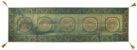 Indian Handmade Mandala Design Silk Table Runner Table Decoration 60 x 16 Inches