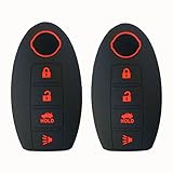 Coolbestda 2Pcs 4Buttons Smart Key Fob Remote Protector Case Cover Skin for Nissan Altima Maxima Murano Armada Gt-r Sentra
