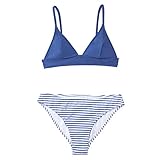 La parte inferior del bikini de cintura alta es una cubierta clásica, que puede ocultar mejor el vientre y hacerte más delgada y encantadora