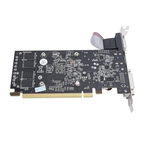 Fabater Komputerowa Karta Graficzna, Niskoprofilowa Karta Graficzna R5 230, 2 GB 64-bitowy Interfejs GDDR3 VGA DVI HD Multimedialne Karty Graficzne PCI Express X16, do